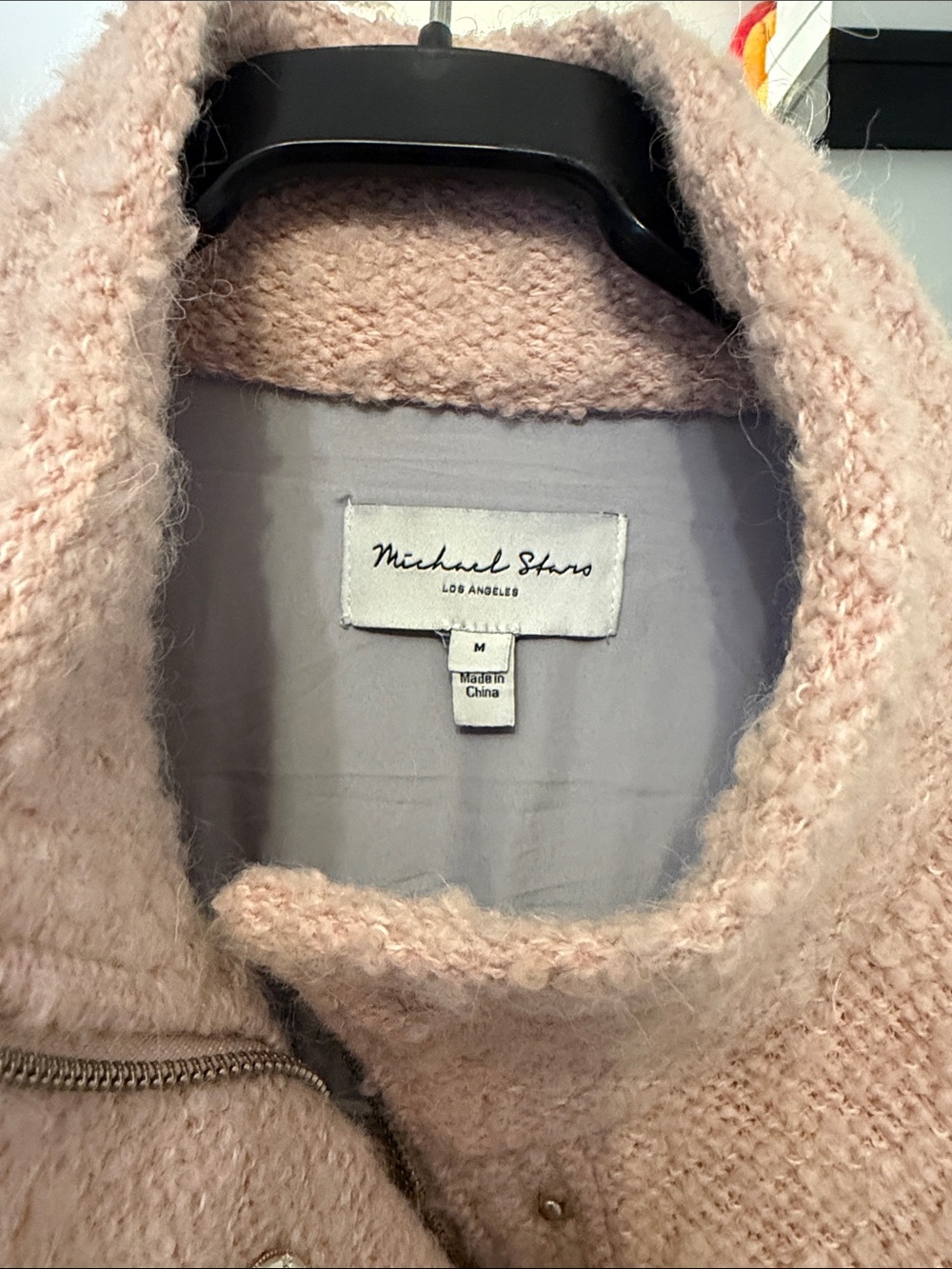 Michael Stars Blush Teddy Bouclé Snap Jacket - Picture 2 of 2